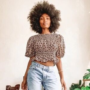 Free People Leopard Top